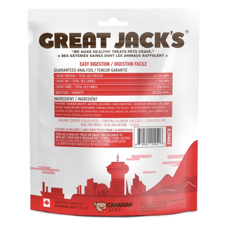 Great Jack’s Easy Digestion Grain-Free Dog Treats 9.2oz / 261gm
