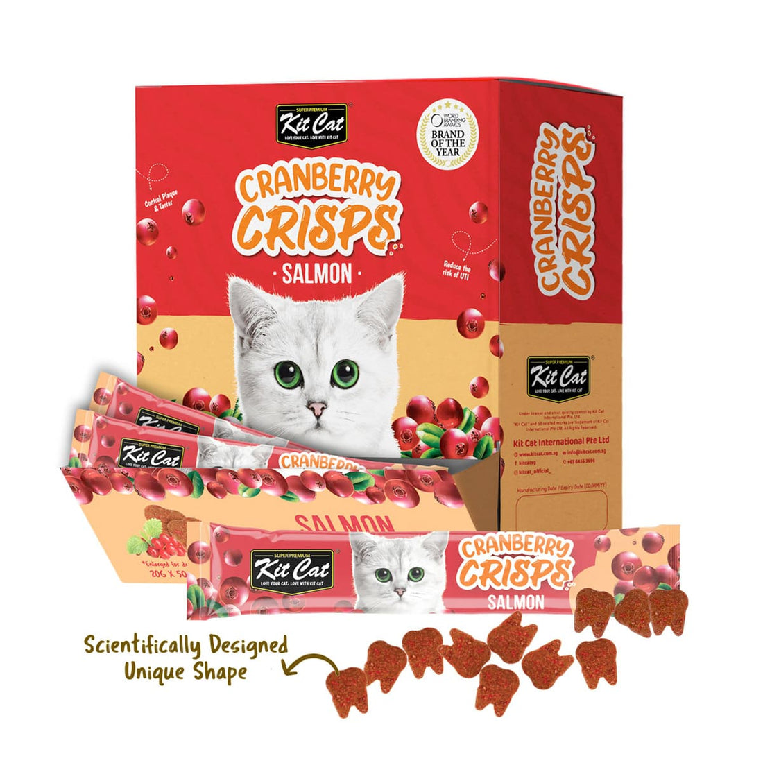 Kit Cat Cranberry Crisps Salmon 20g (50pcs = 1 box)