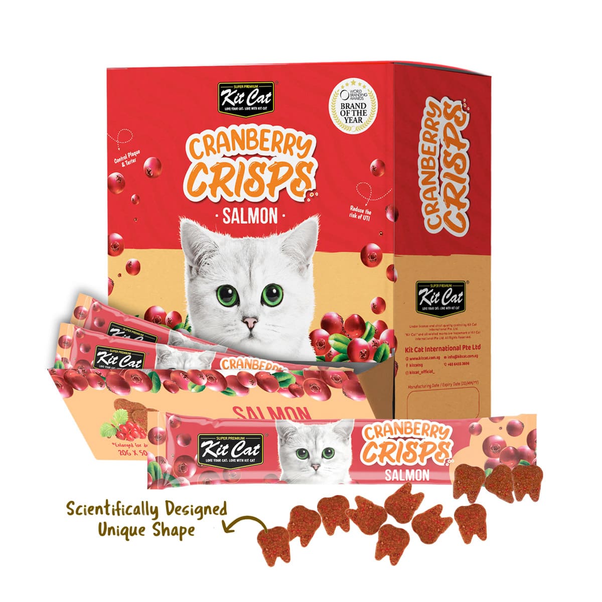 Kit Cat Cranberry Crisps Salmon 20g (50pcs = 1 box)