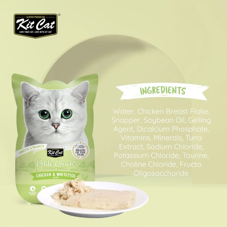 Kit Cat Petite Pouch 70g – Chicken & Whitefish (1 Box -24pcs)