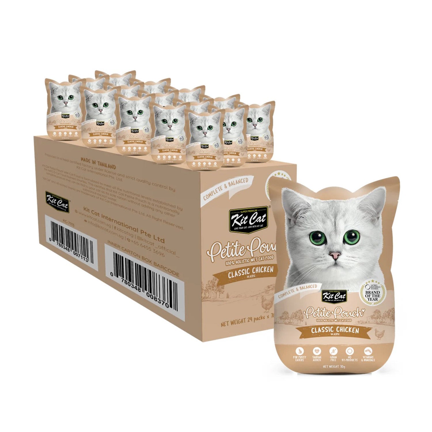Kit Cat Petite Pouch 70g – Classic Chicken (1 Box -24pcs)