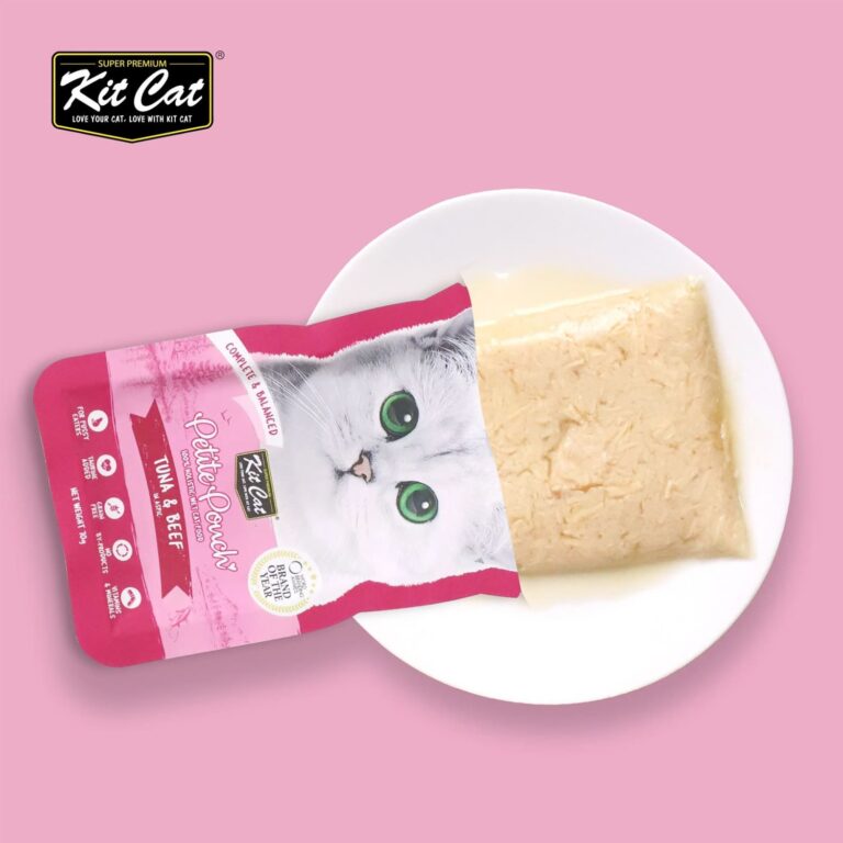 Kit Cat Petite Pouch 70g – Tuna & Beef (1 Box -24pcs)