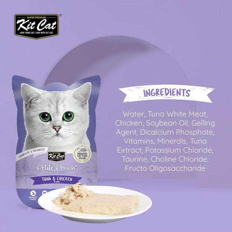 Kit Cat Petite Pouch 70g – Tuna & Chicken (1 Box -24pcs)