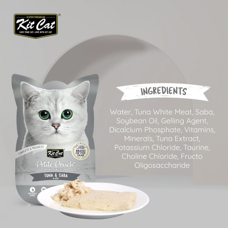 Kit Cat Petite Pouch 70g – Tuna & Saba (1 Box -24pcs)