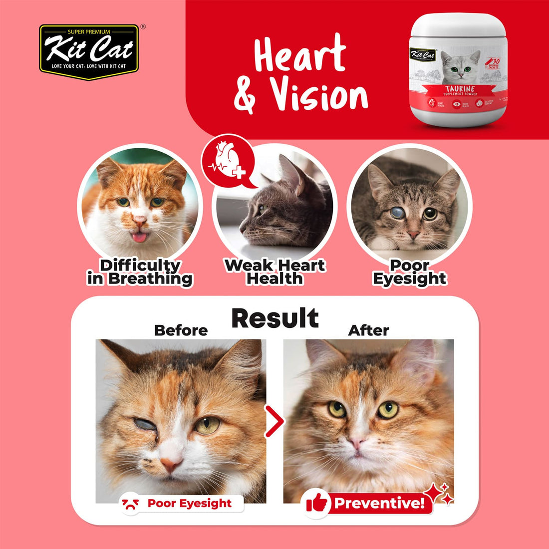 Kit Cat Taurine Supplement Powder 150g (5g x 30 Sachets)