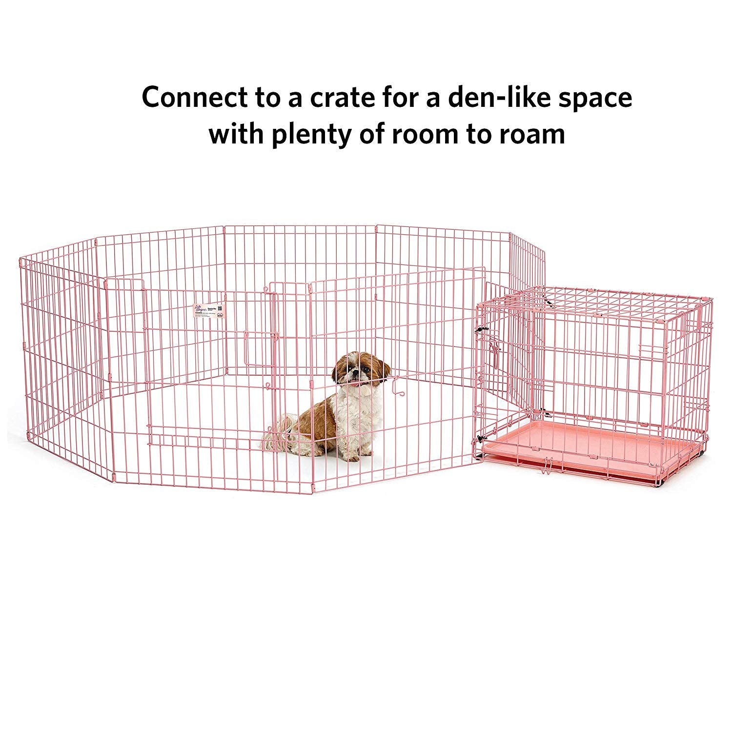 MidWest Pink Exercise Pen with Door 24″