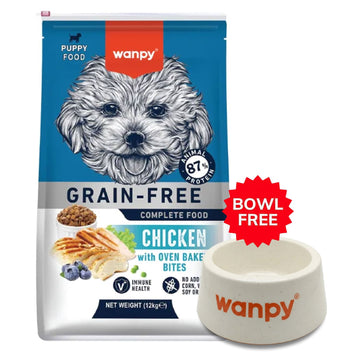 Wanpy Grain Free Complete Food for Puppy – Chicken Recipe 12 kg