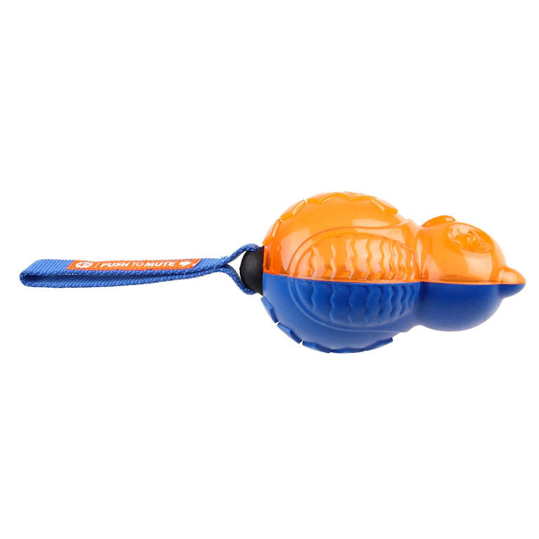 GiGwi Push to Mute OWL Blue/Orange Solid/Transparent