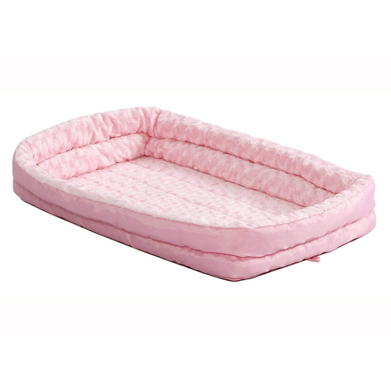 MidWest QuietTime Pink Fashion Double Bolster Bed