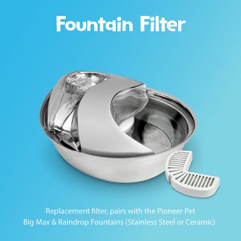 Pet Pioneer Raindrop Durable Pet Fountain 60oz (Stainless Steel)