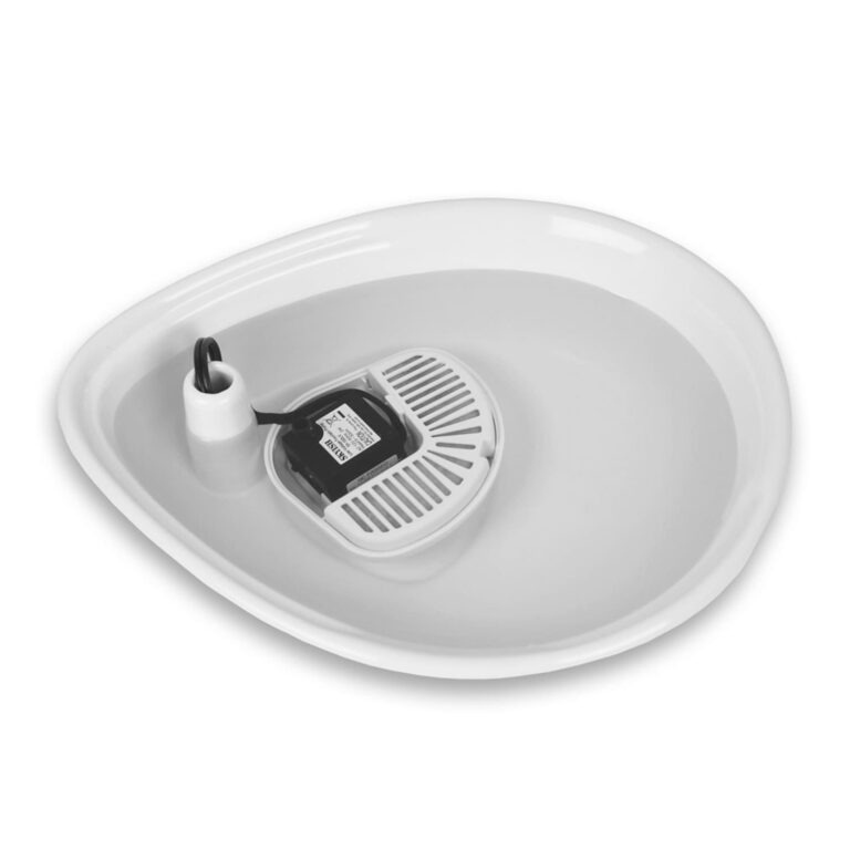 Pioneer Pet Raindrop Durable Ceramic Pet Fountain 60oz (White)