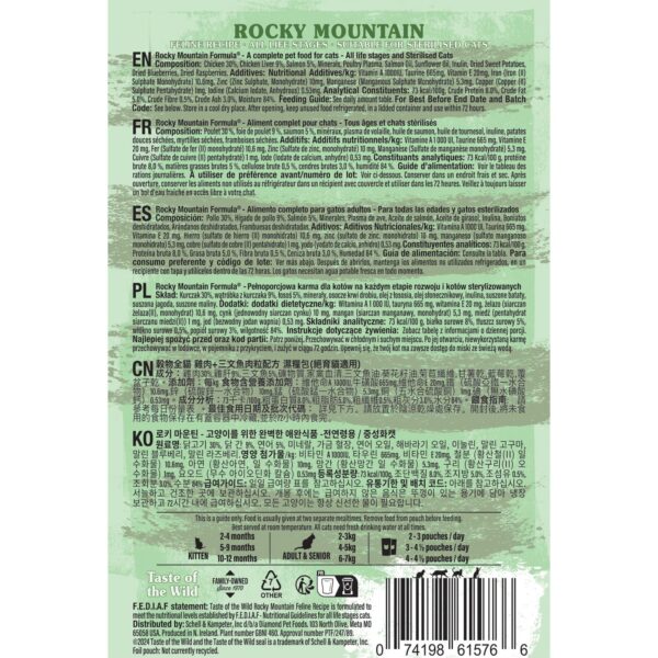 Taste of the Wild Rocky Mountain Cat Pouch Chunks in Gravy – 85g