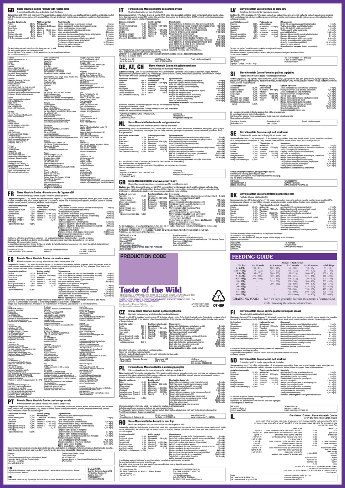 Taste of the wild: Sierra Mountain Canine Recipe