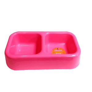 Bearing Twin Pet Bowl Small-mixed colour