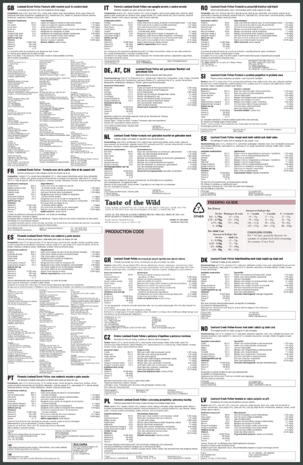 Taste of the Wild: Lowland Creek Feline Recipe