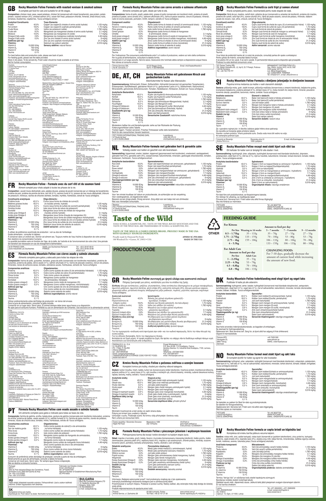 Taste of the Wild - Rocky Mountain Feline Recipe