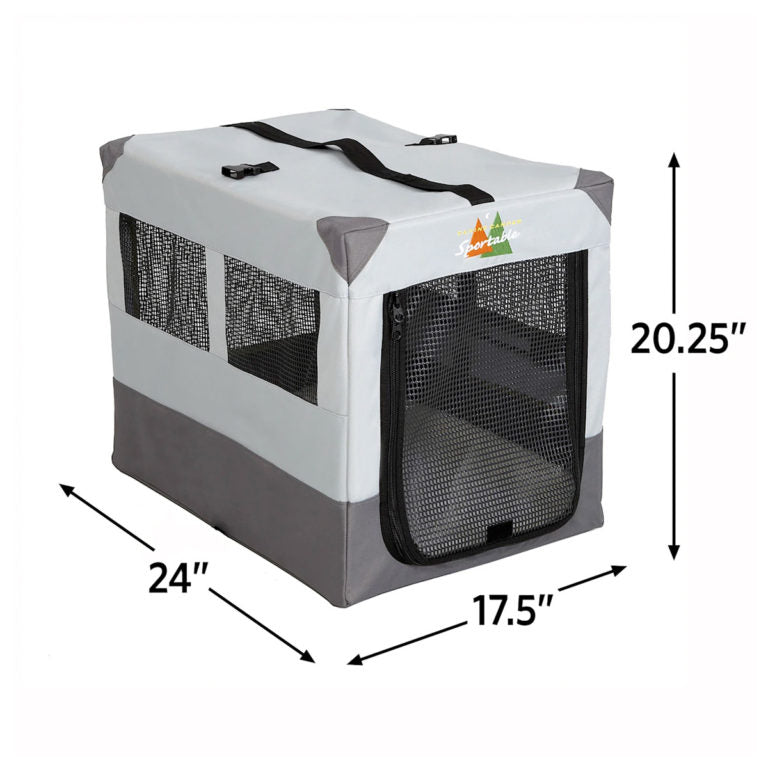 MidWest Canine Camper Sportable Tent Dog Crate, 24″ L X 17.5″ W X 20.25″ H