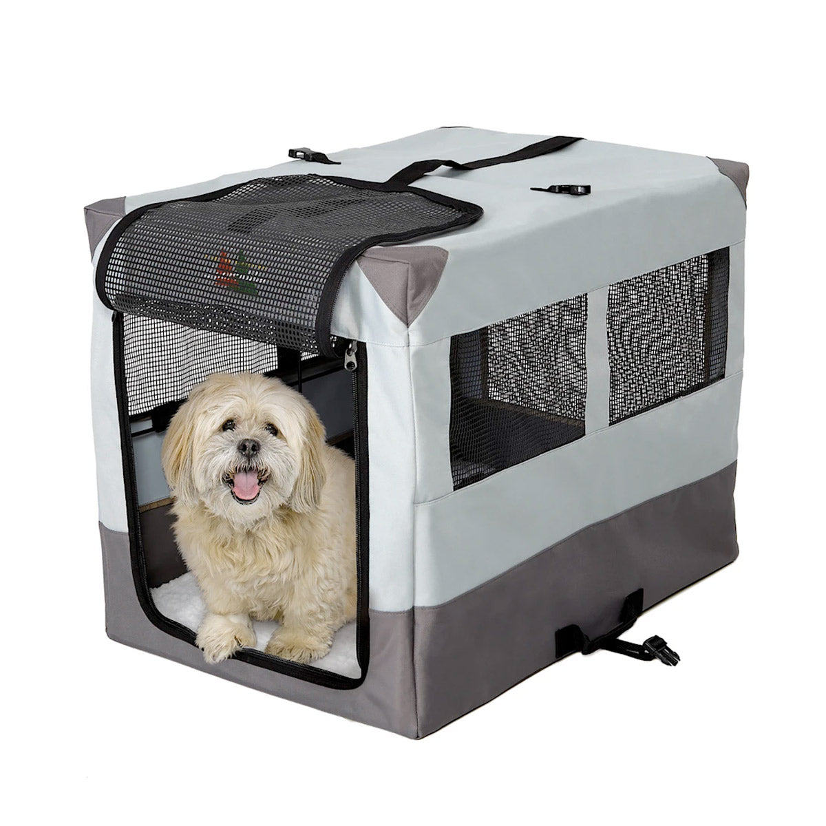 MidWest Canine Camper Sportable Tent Dog Crate, 30″ L X 21.75″ W X 24″ H
