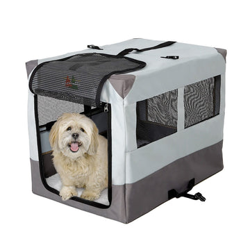 MidWest Canine Camper Sportable Tent Dog Crate, 30″ L X 21.75″ W X 24″ H