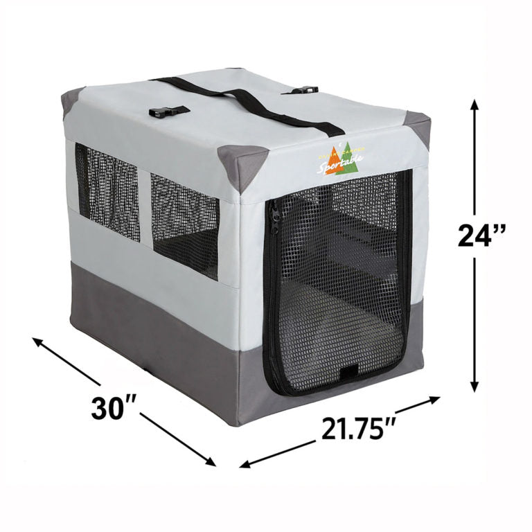 MidWest Canine Camper Sportable Tent Dog Crate, 30″ L X 21.75″ W X 24″ H
