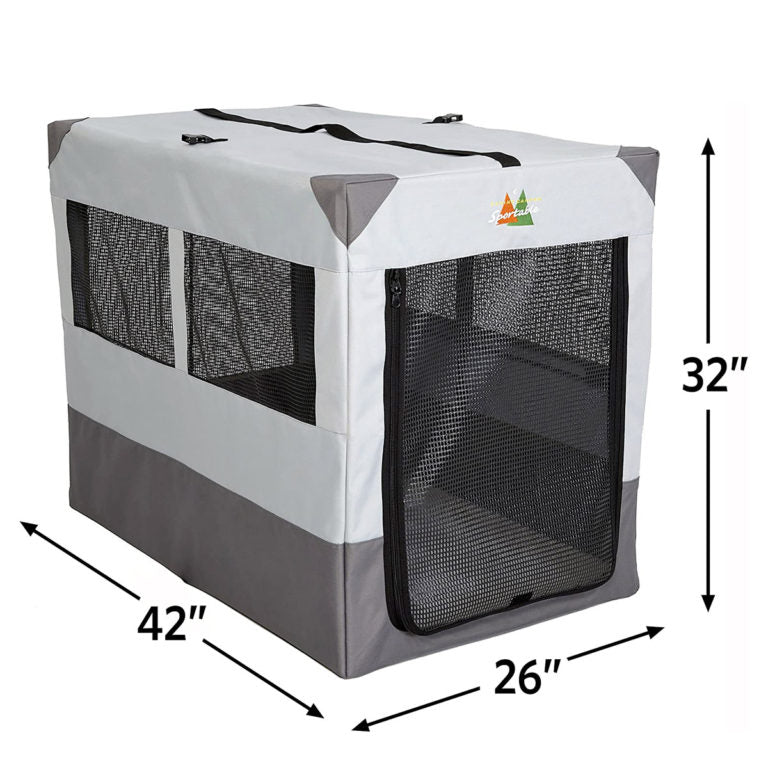MidWest Canine Camper Sportable Tent Dog Crate, 42″ L X 26″ W X 32″ H