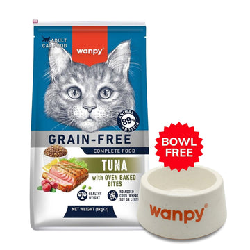 Wanpy Grain Free Complete Food for Adult Cat – Tuna Recipe 8 kg
