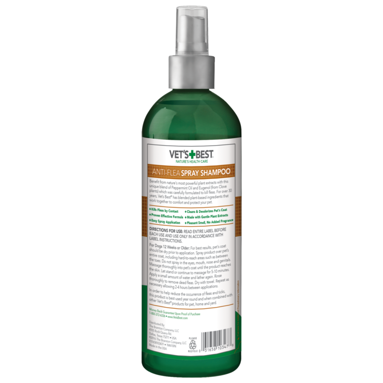 Vet’s Best Natural Anti-Flea Easy Spray Shampoo (16 oz)