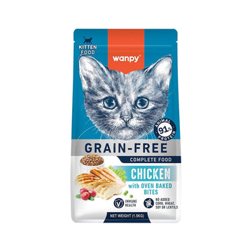 Wanpy Grain Free Complete Food for Kitten – Chicken Recipe 1.5 kg