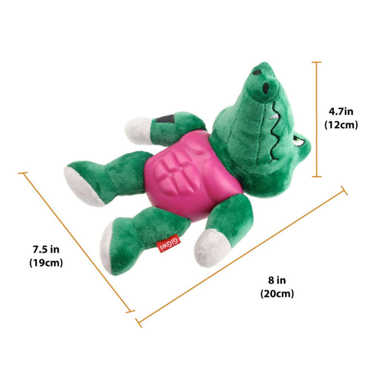GiGwi Im Hero Armor Alligator TPR / Plush with Squeaker Dog Toy