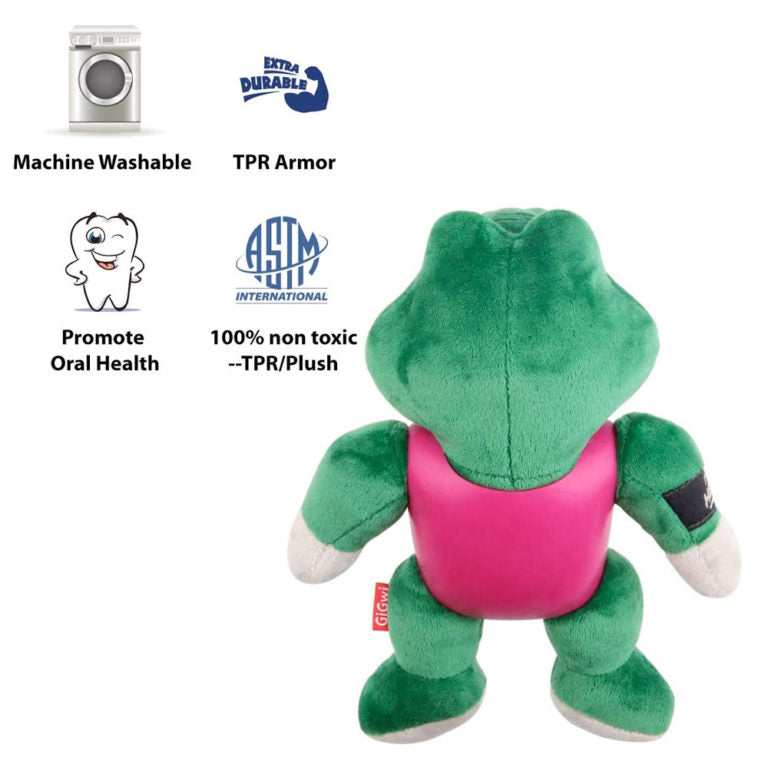 GiGwi Im Hero Armor Alligator TPR / Plush with Squeaker Dog Toy