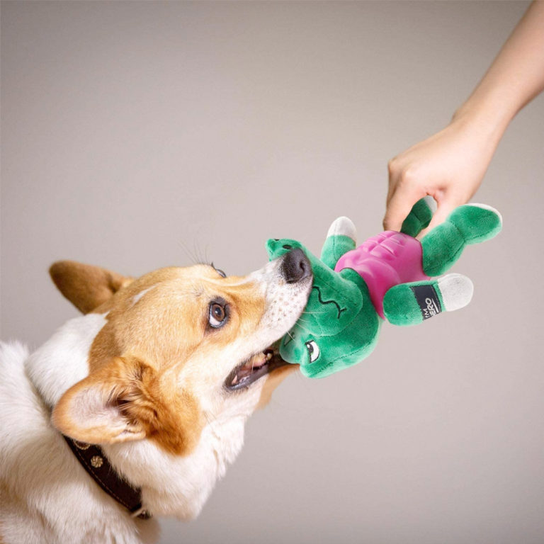 GiGwi Im Hero Armor Alligator TPR / Plush with Squeaker Dog Toy