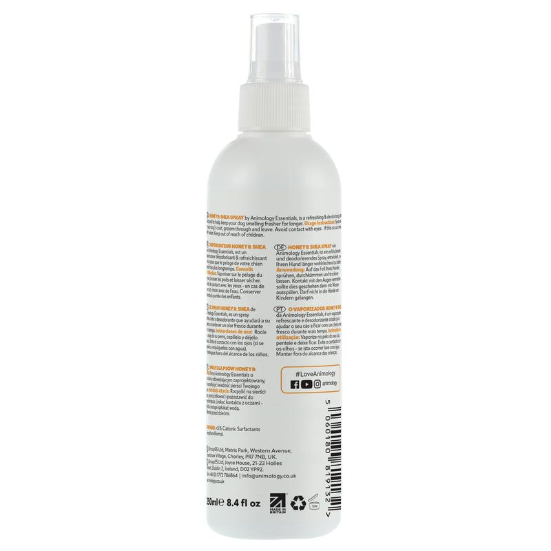 Animology Essentials Honey & Shea Fragrance Dog Spray 250ml