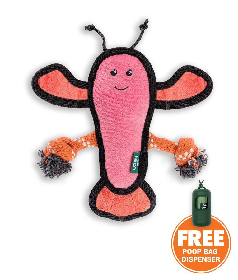 Beco Pets Rough & Tough Lobster Recycled Dog Toy