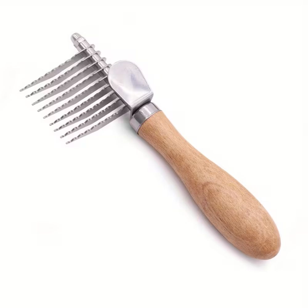 Forpet Professional Pet Grooming Brush with Wooden Handle