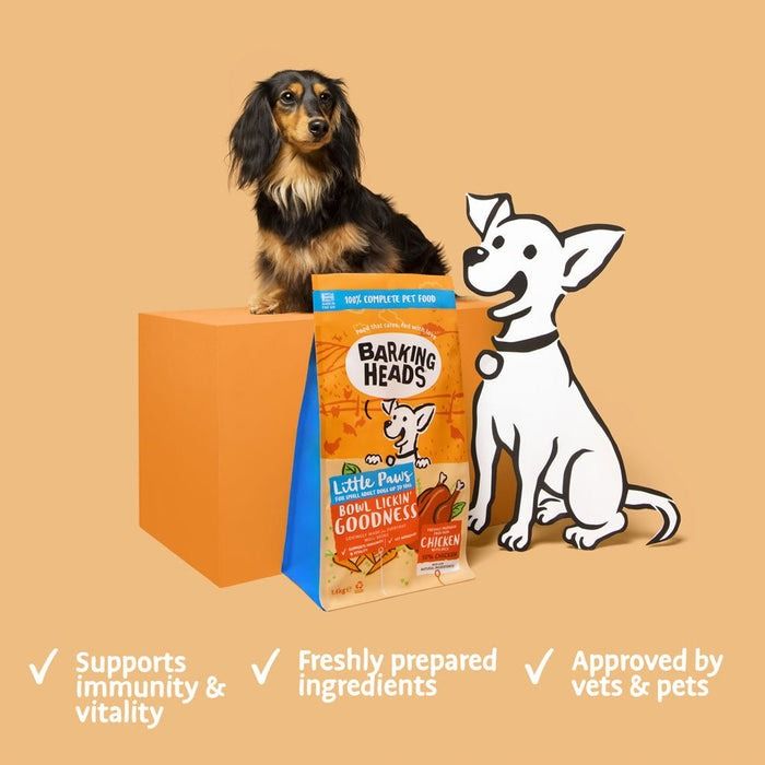 Barking Heads Little Paws Bowl Lickin' Goodness Chicken Dry Dog Food