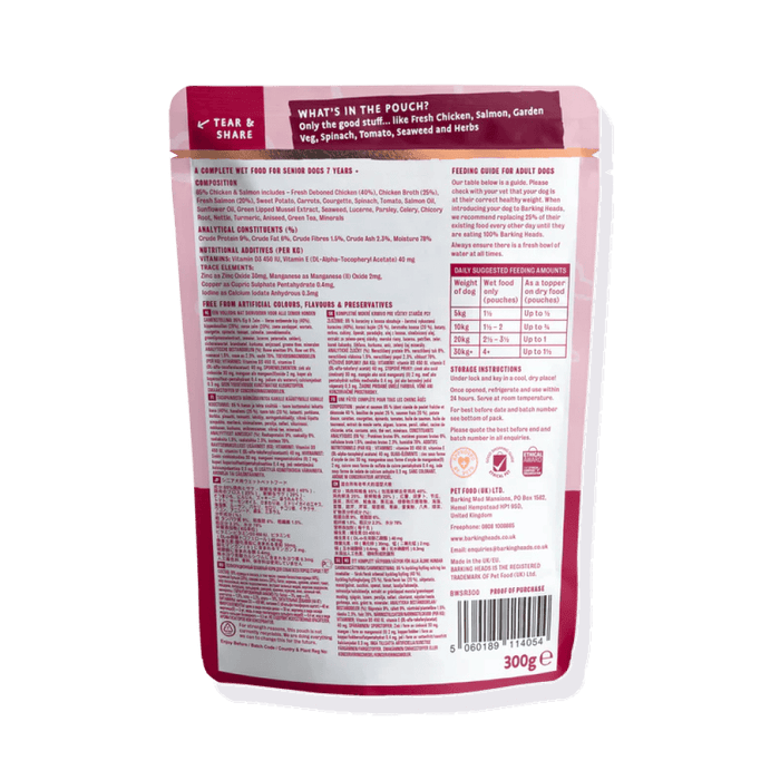 Barking Heads Golden Years Senior Wet Dog Food 300g