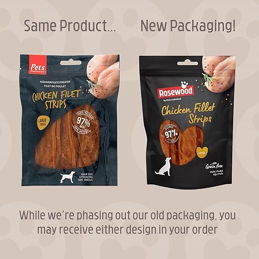 Pets Unlimited Chicken Filet Strips Large Dog Treats 150g