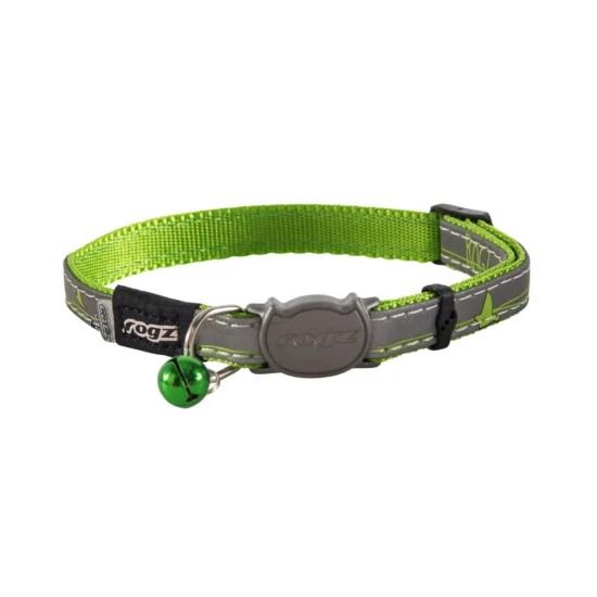 Rogz Nightcat Lime Swallows Cat Collar