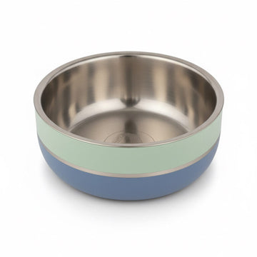 Saluki Stainless Steel Double Wall Dog Bowls – Two Tone