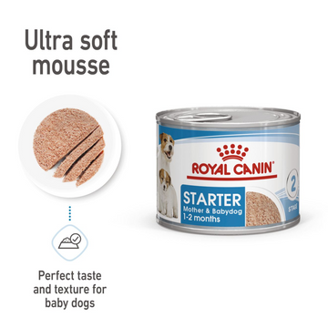 Royal Canin Canine Health Nutrition Starter Mousse (Wet Food - Cans) 12 x 195 g