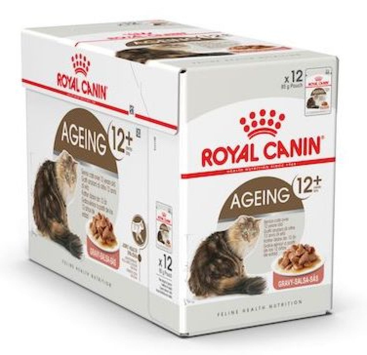 Royal Canin Feline Health Nutrition Ageing 12+ Gravy (Wet Food - Pouches) 12 x 85 g