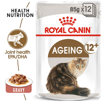 Royal Canin Feline Health Nutrition Ageing 12+ Gravy (Wet Food - Pouches) 12 x 85 g