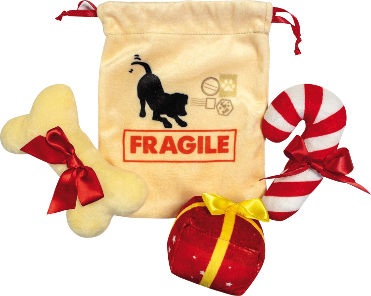 Bobby Christmas Dog Toy Santa Bag 21 cm