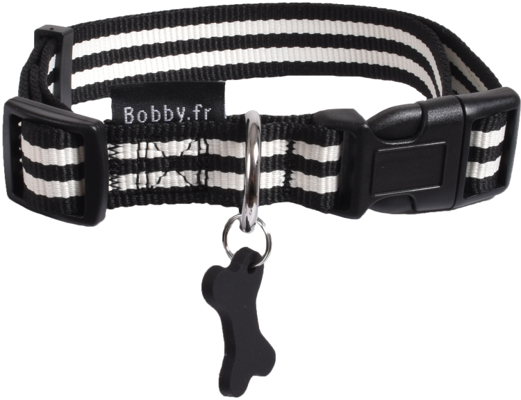 Bobby Collar Stripe Black XSmall