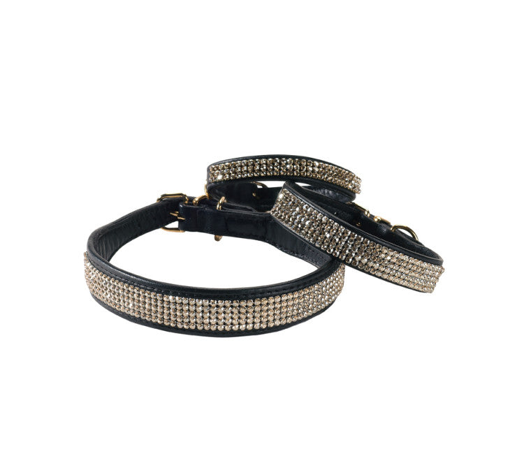 Bobby Crystal Princesse Collar Black, 40 cm