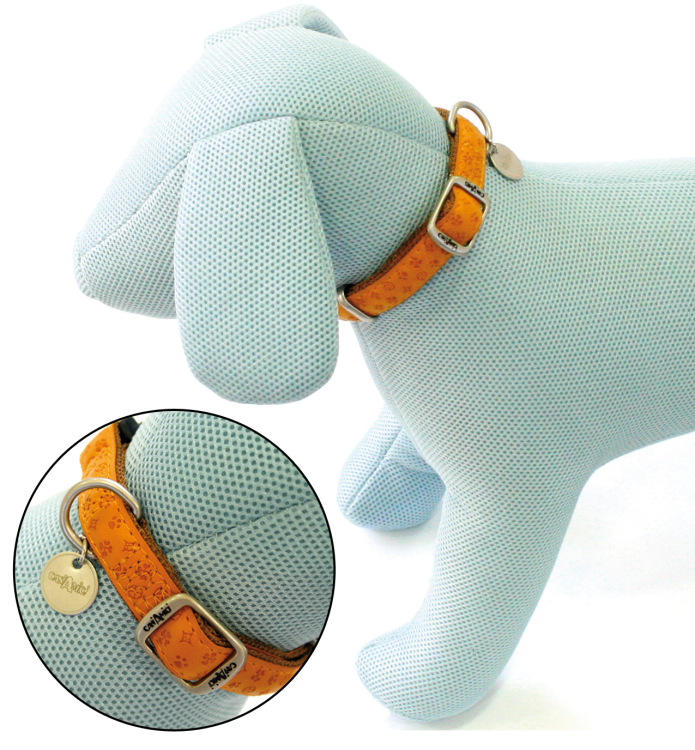 Bobby Mylord Leatherette Adjustable Dog Collar 20-30 x 1 cm, Beige