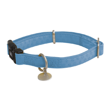 Bobby Mylord Leatherette Adjustable Dog Collar 20-30 x 1 cm, Largeight Blue