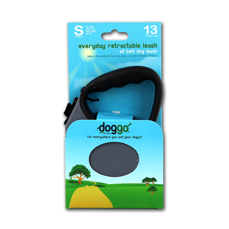 Alcott Doggo everyday retractable leash 4m, S, grey