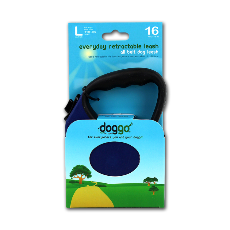 Alcott Doggo everyday retractable leash 5m, L, blue