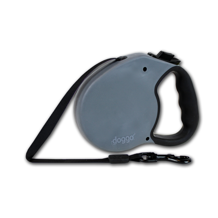 Alcott Doggo everyday retractable leash 5m, M, grey